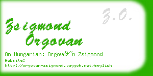 zsigmond orgovan business card